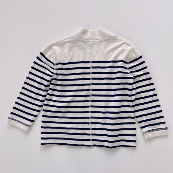 Vineyard Vines Little Girls White Navy Dreamcloth Striped Open Cardigan Size 4T - Picture 2 of 5